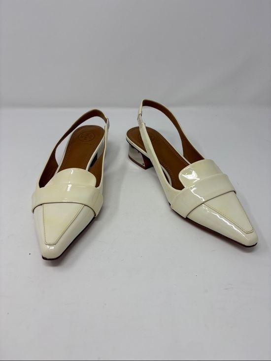 Tory Burch Shoes - Tory Burch | Cream Patent Pointed Slingback Flats — 6.5 6.5M Dress Shoes